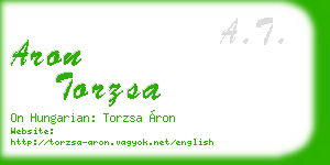 aron torzsa business card